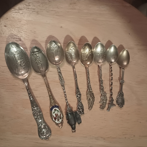 Sterling silver miniature spoons. - Picture 2 of 15